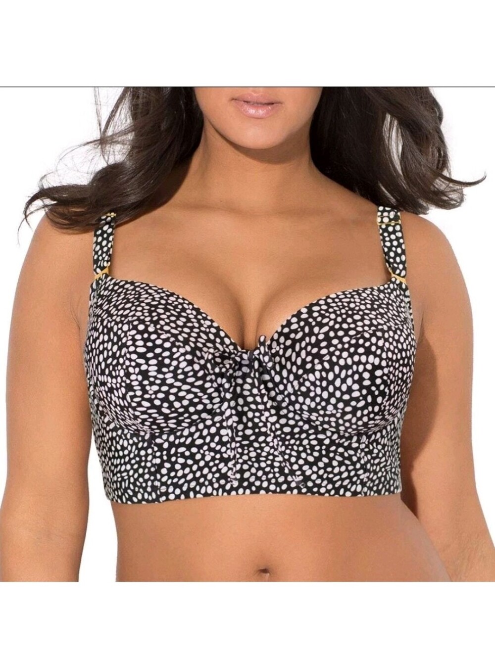 Smart and Sexy Longline Underwire women's Bikini Swim Top 36DD Nwt
